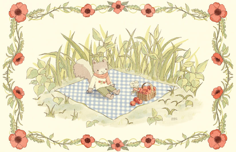 gingham and poppy